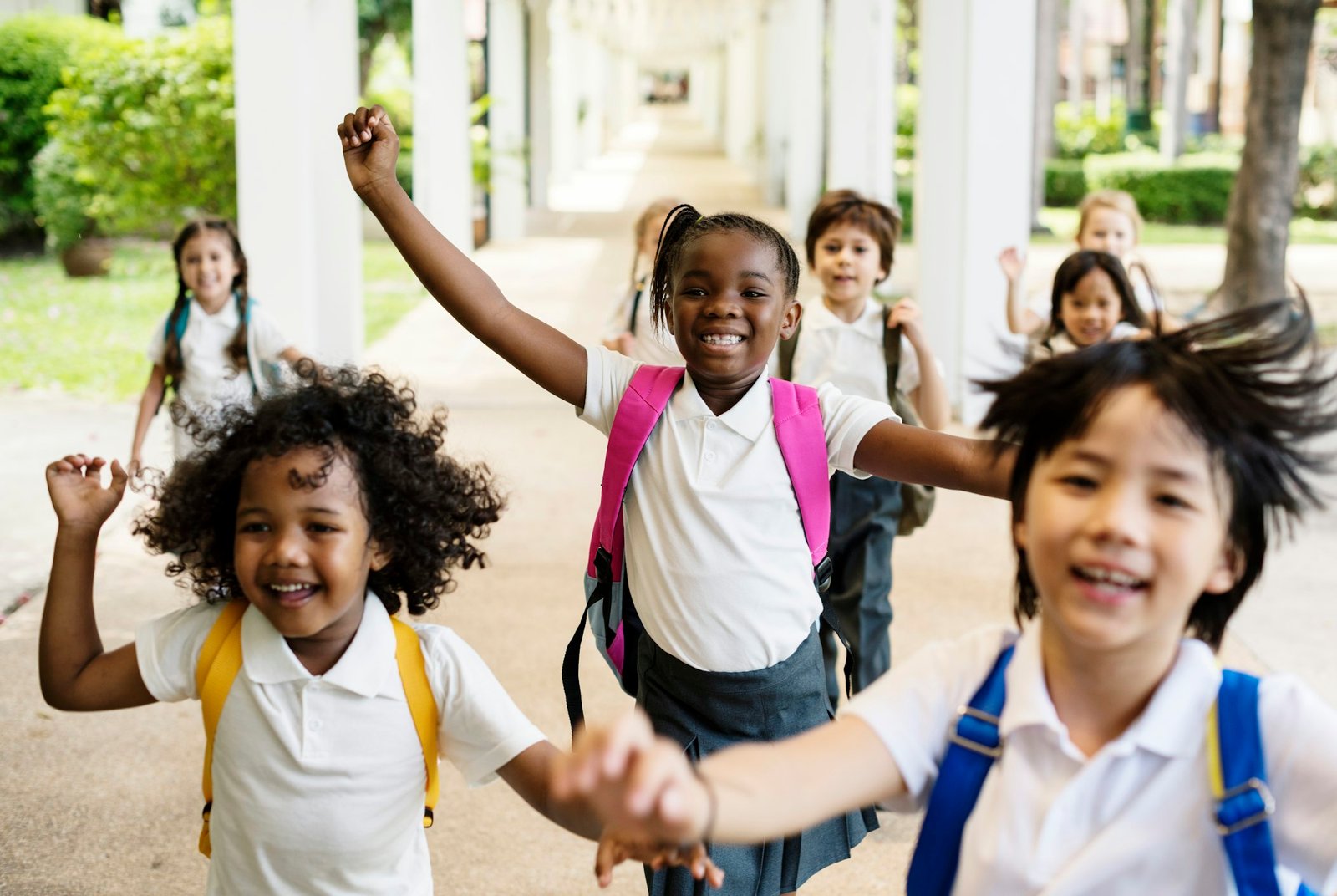 Happy kids at elementary school
